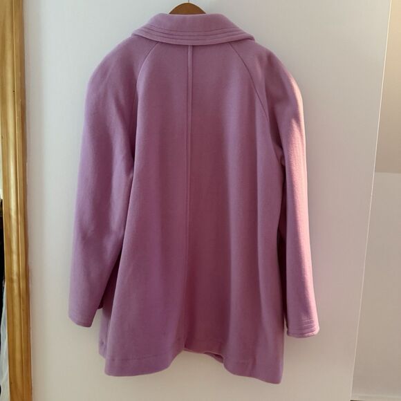 Appleseeds Wool Blend Coat XL Hidden Snap Buttons Lavender With Pockets NWT - Picture 6 of 10